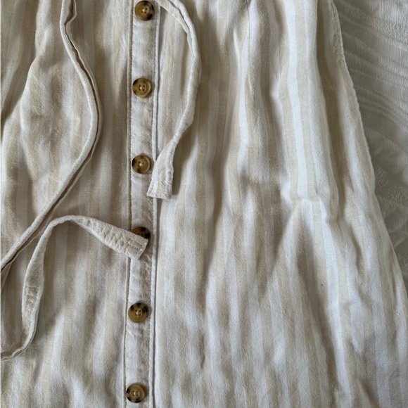 Abercrombie White and Beige Striped Dress - Picture 9 of 10